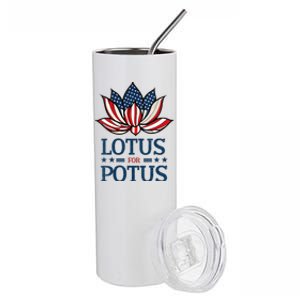 Wo Lotus For Potus Kamala Harris Us Election 2024 Stainless Steel Tumbler