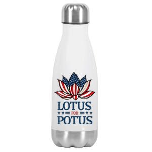 Wo Lotus For Potus Kamala Harris Us Election 2024 Stainless Steel Insulated Water Bottle