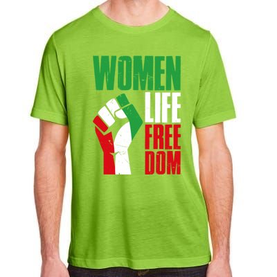 Wo Life Freedom Vintage Iranian Distressed Free Iran Funny Gift Adult ChromaSoft Performance T-Shirt