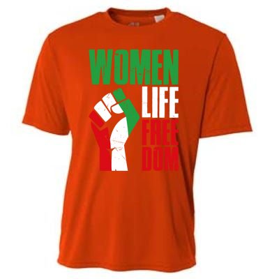 Wo Life Freedom Vintage Iranian Distressed Free Iran Funny Gift Cooling Performance Crew T-Shirt