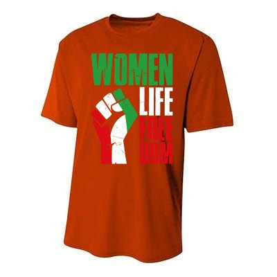 Wo Life Freedom Vintage Iranian Distressed Free Iran Funny Gift Performance Sprint T-Shirt