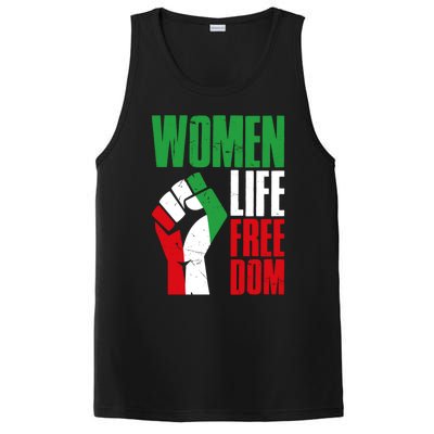 Wo Life Freedom Vintage Iranian Distressed Free Iran Funny Gift PosiCharge Competitor Tank