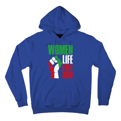 Wo Life Freedom Vintage Iranian Distressed Free Iran Funny Gift Hoodie