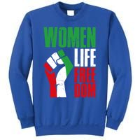 Wo Life Freedom Vintage Iranian Distressed Free Iran Funny Gift Sweatshirt