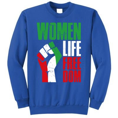 Wo Life Freedom Vintage Iranian Distressed Free Iran Funny Gift Sweatshirt