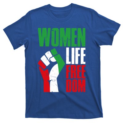 Wo Life Freedom Vintage Iranian Distressed Free Iran Funny Gift T-Shirt