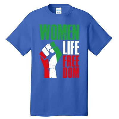 Wo Life Freedom Vintage Iranian Distressed Free Iran Funny Gift Tall T-Shirt