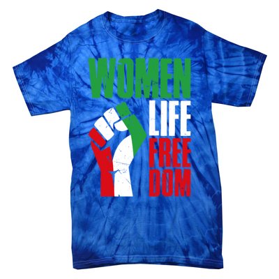 Wo Life Freedom Vintage Iranian Distressed Free Iran Funny Gift Tie-Dye T-Shirt