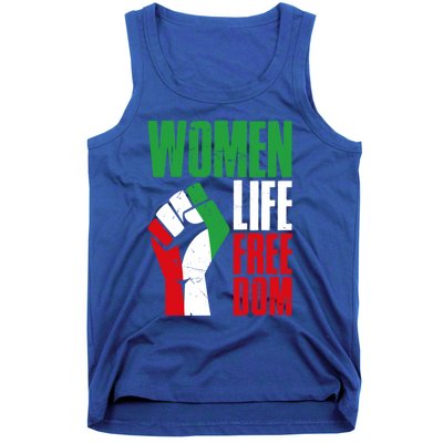 Wo Life Freedom Vintage Iranian Distressed Free Iran Funny Gift Tank Top