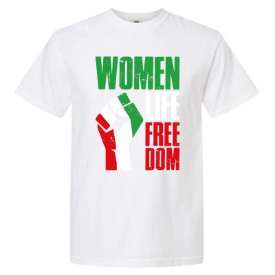 Wo Life Freedom Vintage Iranian Distressed Free Iran Funny Gift Garment-Dyed Heavyweight T-Shirt