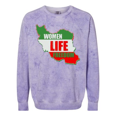 Women Life Freedom Women Of Iran #Mahsa Amini Colorblast Crewneck Sweatshirt