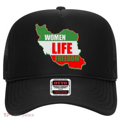 Women Life Freedom Women Of Iran #Mahsa Amini High Crown Mesh Back Trucker Hat