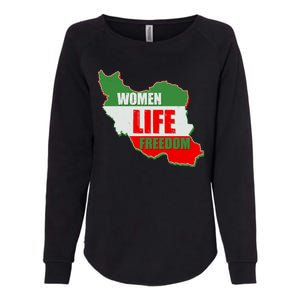 Women Life Freedom Women Of Iran #Mahsa Amini Womens California Wash Sweatshirt