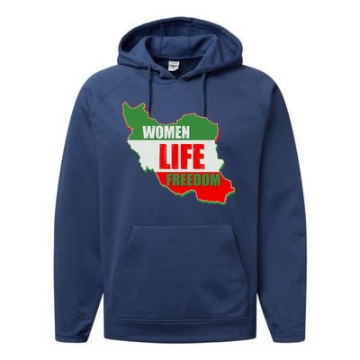 Women Life Freedom Women Of Iran #Mahsa Amini Performance Fleece Hoodie