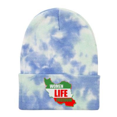 Women Life Freedom Women Of Iran #Mahsa Amini Tie Dye 12in Knit Beanie