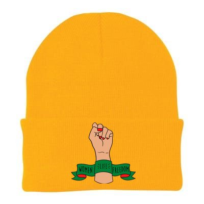 Women Life Freedom Iran Power Fist Knit Cap Winter Beanie