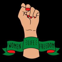 Women Life Freedom Iran Power Fist Cooling Performance Crew T-Shirt