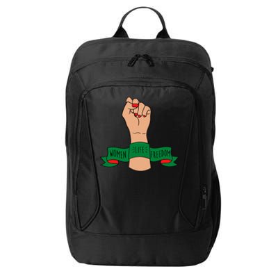 Women Life Freedom Iran Power Fist City Backpack