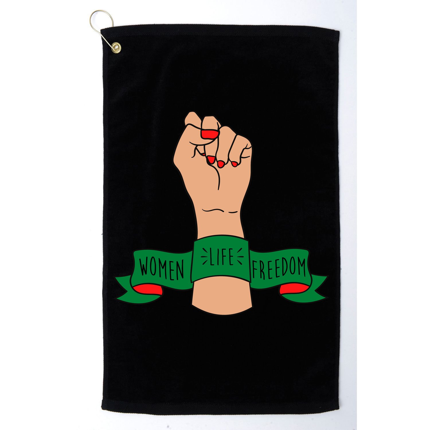 Women Life Freedom Iran Power Fist Golf Towel