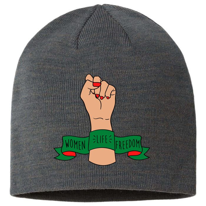 Women Life Freedom Iran Power Fist Sustainable Beanie