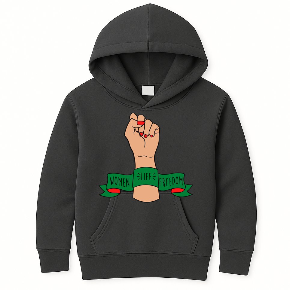 Women Life Freedom Iran Power Fist Kids Hoodie