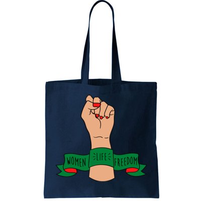 Women Life Freedom Iran Power Fist Tote Bag