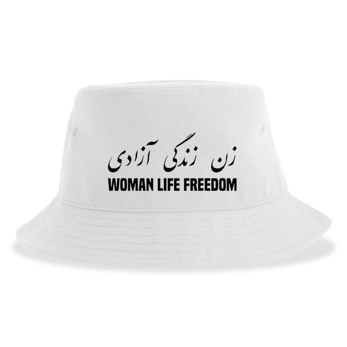 Woman Life Freedom Iran Zan Zendegi Azadi Persian Sustainable Bucket Hat