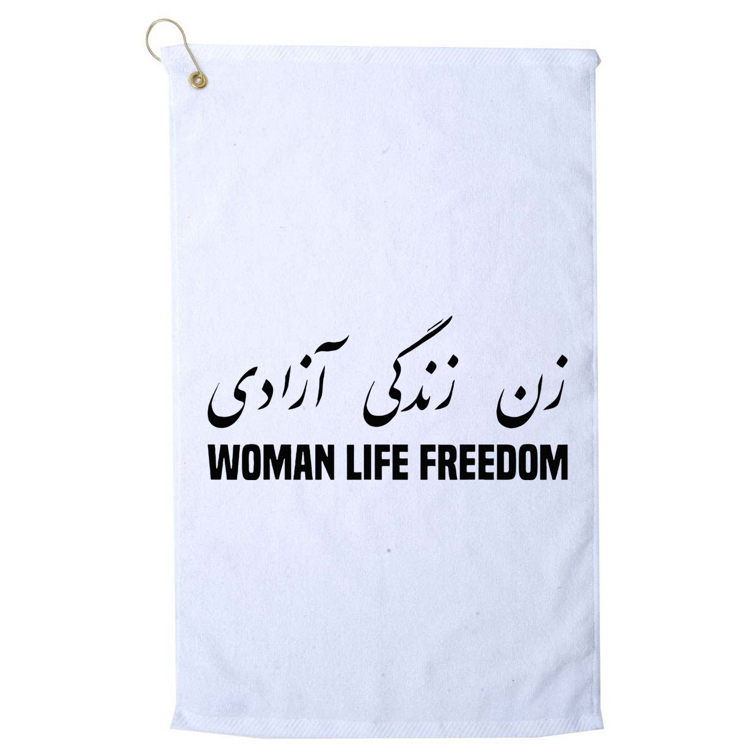 Woman Life Freedom Iran Zan Zendegi Azadi Persian Golf Towel