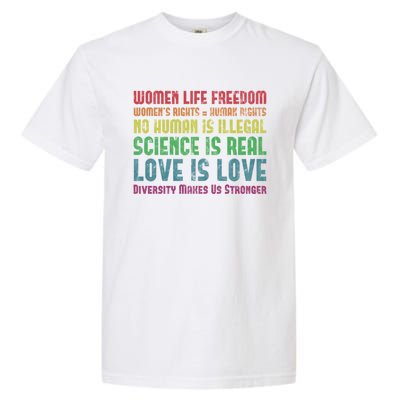 Wo Life Freedom 'S Rights Hu Rights Gift Garment-Dyed Heavyweight T-Shirt