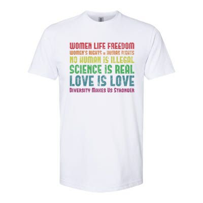 Wo Life Freedom 'S Rights Hu Rights Gift Softstyle CVC T-Shirt