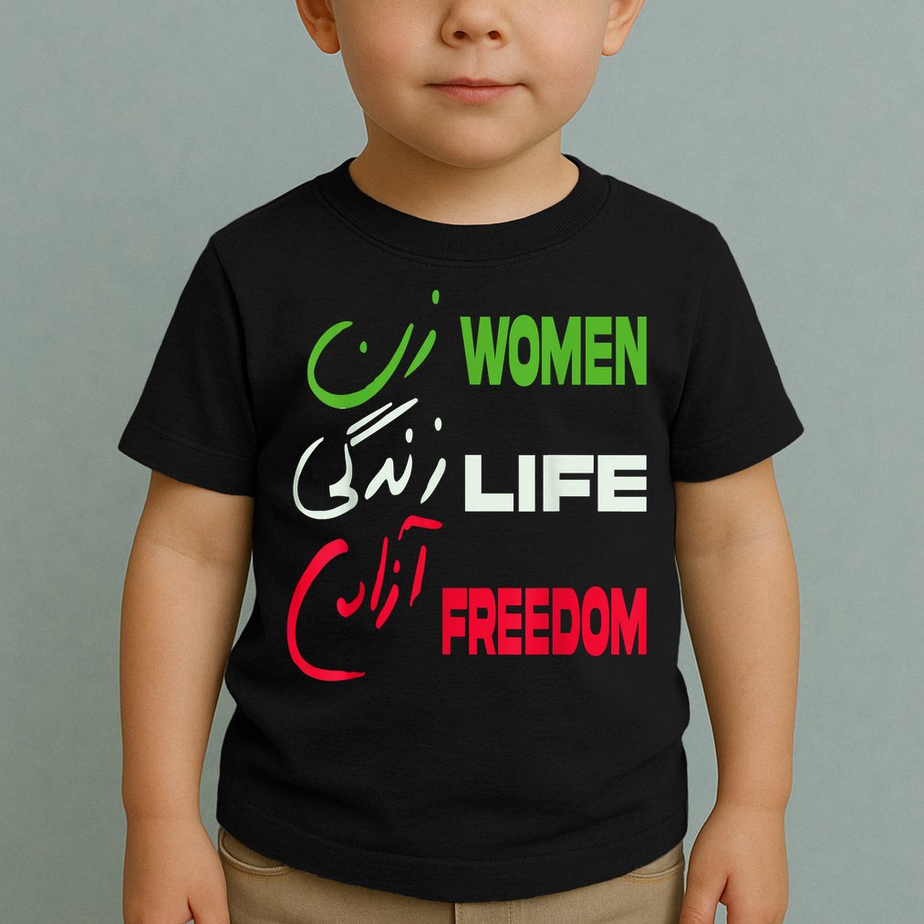 Women Life Freedom Zan Zendegi Azadi Farsi Support Iran Toddler T-Shirt