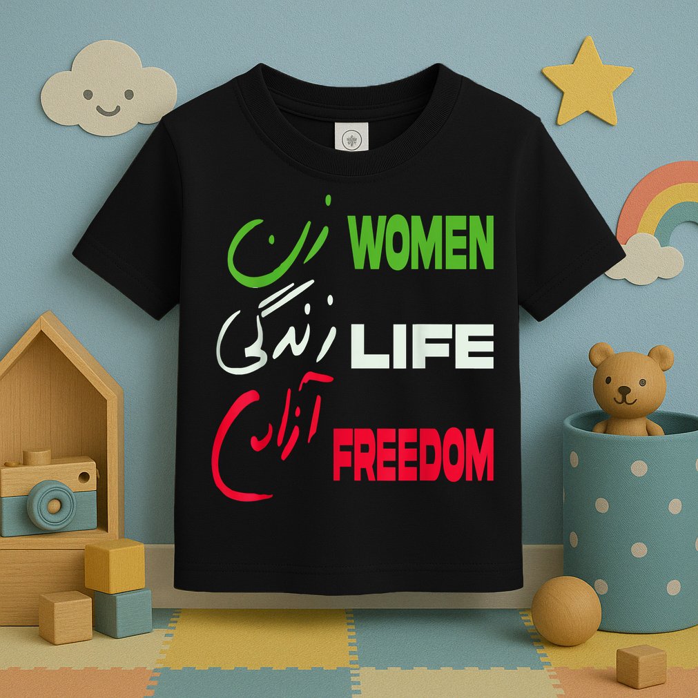 Women Life Freedom Zan Zendegi Azadi Farsi Support Iran Toddler T-Shirt