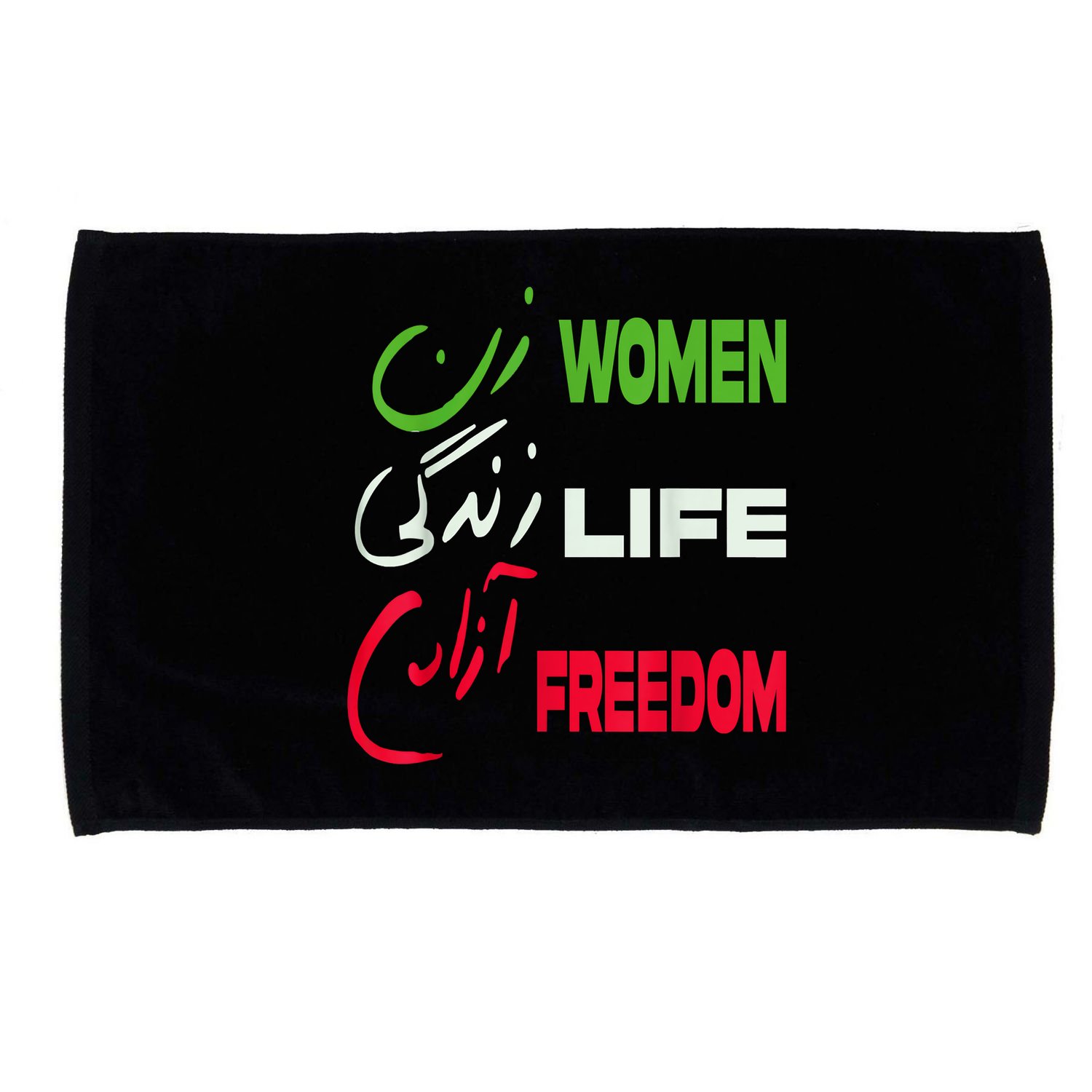 Women Life Freedom Zan Zendegi Azadi Farsi Support Iran Microfiber Hand Towel