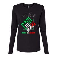 Woman Life Freedom Zan Zendegi Azadi Persian Style Womens Cotton Relaxed Long Sleeve T-Shirt