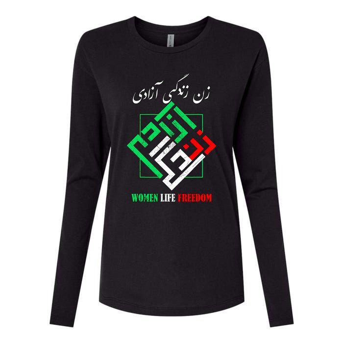 Woman Life Freedom Zan Zendegi Azadi Persian Style Womens Cotton Relaxed Long Sleeve T-Shirt