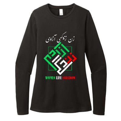 Woman Life Freedom Zan Zendegi Azadi Persian Style Womens CVC Long Sleeve Shirt