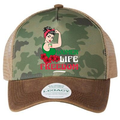 Women Life Freedom, Support Women Iran, Cute Iranian Women Legacy Tie Dye Trucker Hat