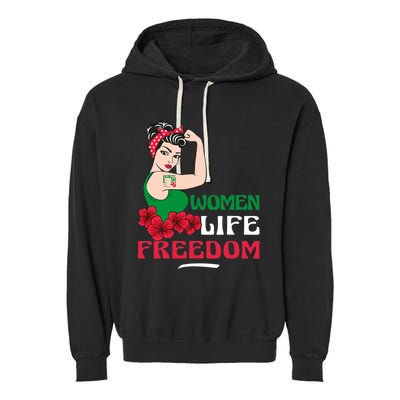 Women Life Freedom, Support Women Iran, Cute Iranian Women Garment-Dyed Fleece Hoodie