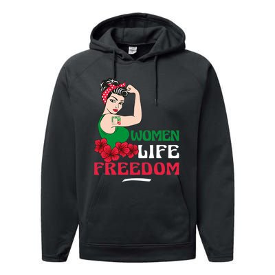 Women Life Freedom, Support Women Iran, Cute Iranian Women Performance Fleece Hoodie