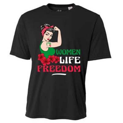 Women Life Freedom, Support Women Iran, Cute Iranian Women Cooling Performance Crew T-Shirt