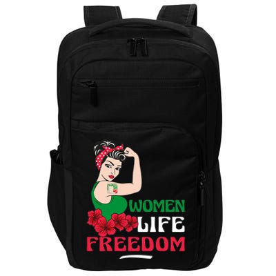 Women Life Freedom, Support Women Iran, Cute Iranian Women Impact Tech Backpack