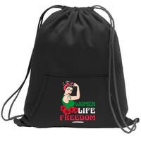 Women Life Freedom, Support Women Iran, Cute Iranian Women Sweatshirt Cinch Pack Bag