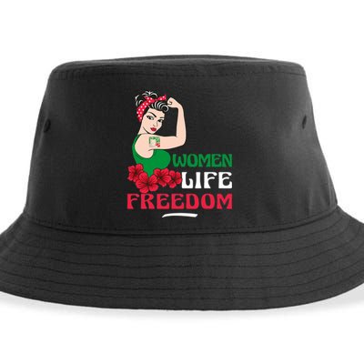 Women Life Freedom, Support Women Iran, Cute Iranian Women Sustainable Bucket Hat