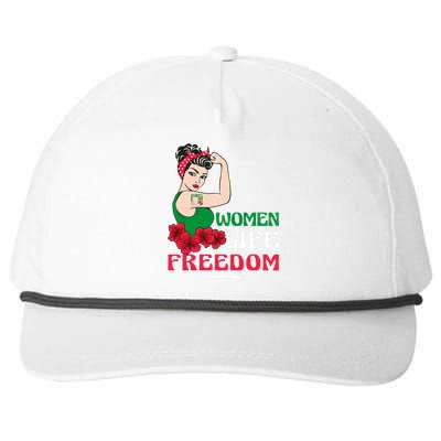 Women Life Freedom, Support Women Iran, Cute Iranian Women Snapback Five-Panel Rope Hat