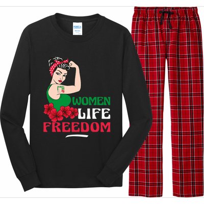 Women Life Freedom, Support Women Iran, Cute Iranian Women Long Sleeve Pajama Set