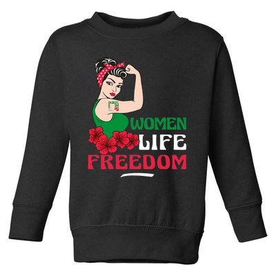 Women Life Freedom, Support Women Iran, Cute Iranian Women Toddler Sweatshirt