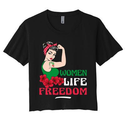 Women Life Freedom, Support Women Iran, Cute Iranian Women Women's Crop Top Tee