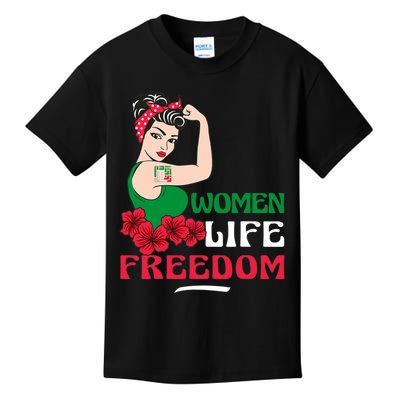 Women Life Freedom, Support Women Iran, Cute Iranian Women Kids T-Shirt