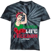 Women Life Freedom, Support Women Iran, Cute Iranian Women Kids Tie-Dye T-Shirt