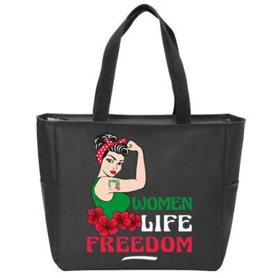 Women Life Freedom, Support Women Iran, Cute Iranian Women Zip Tote Bag